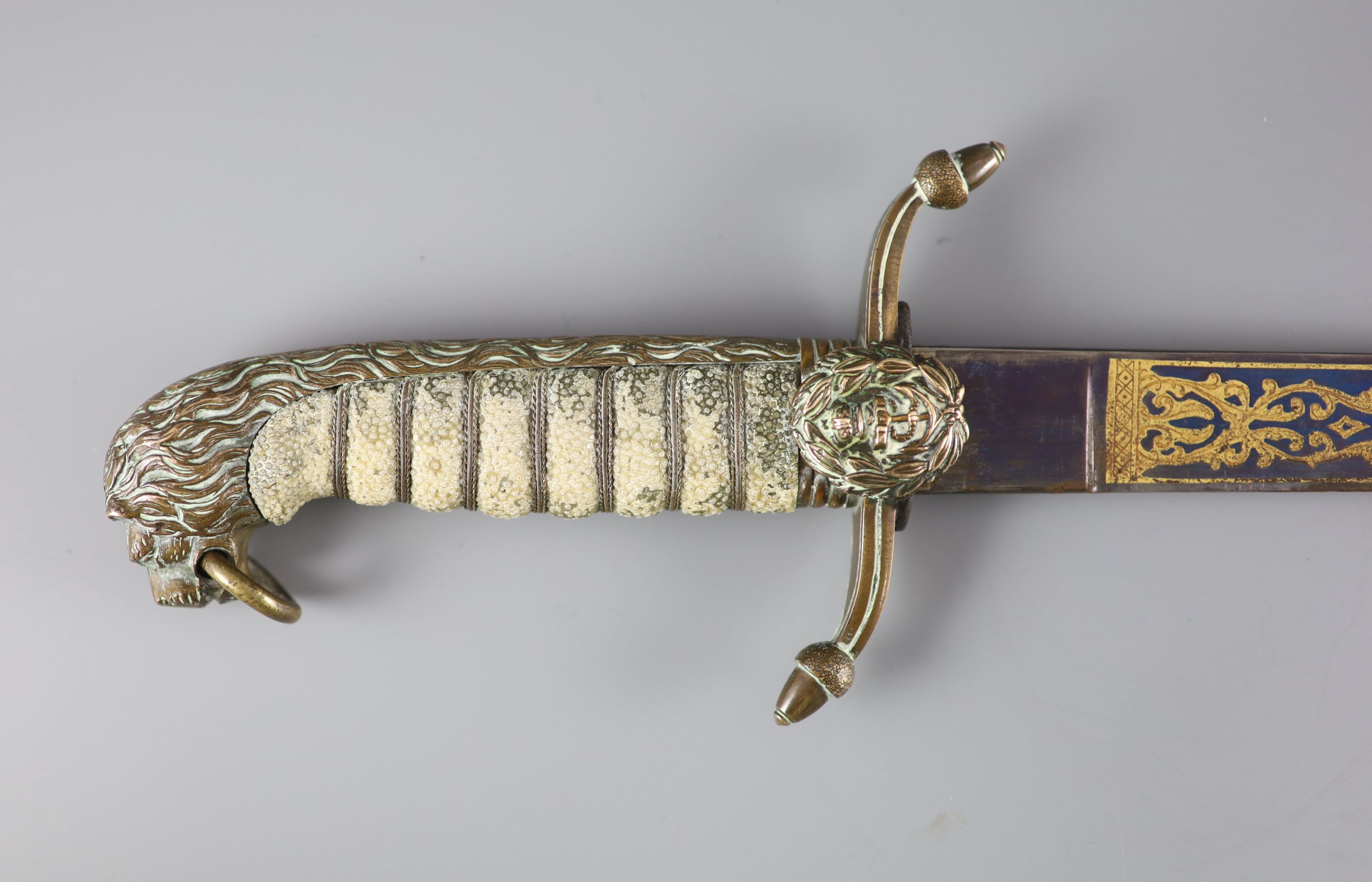 An Edward VII Naval officer’s dress dirk The Dirk blade 18